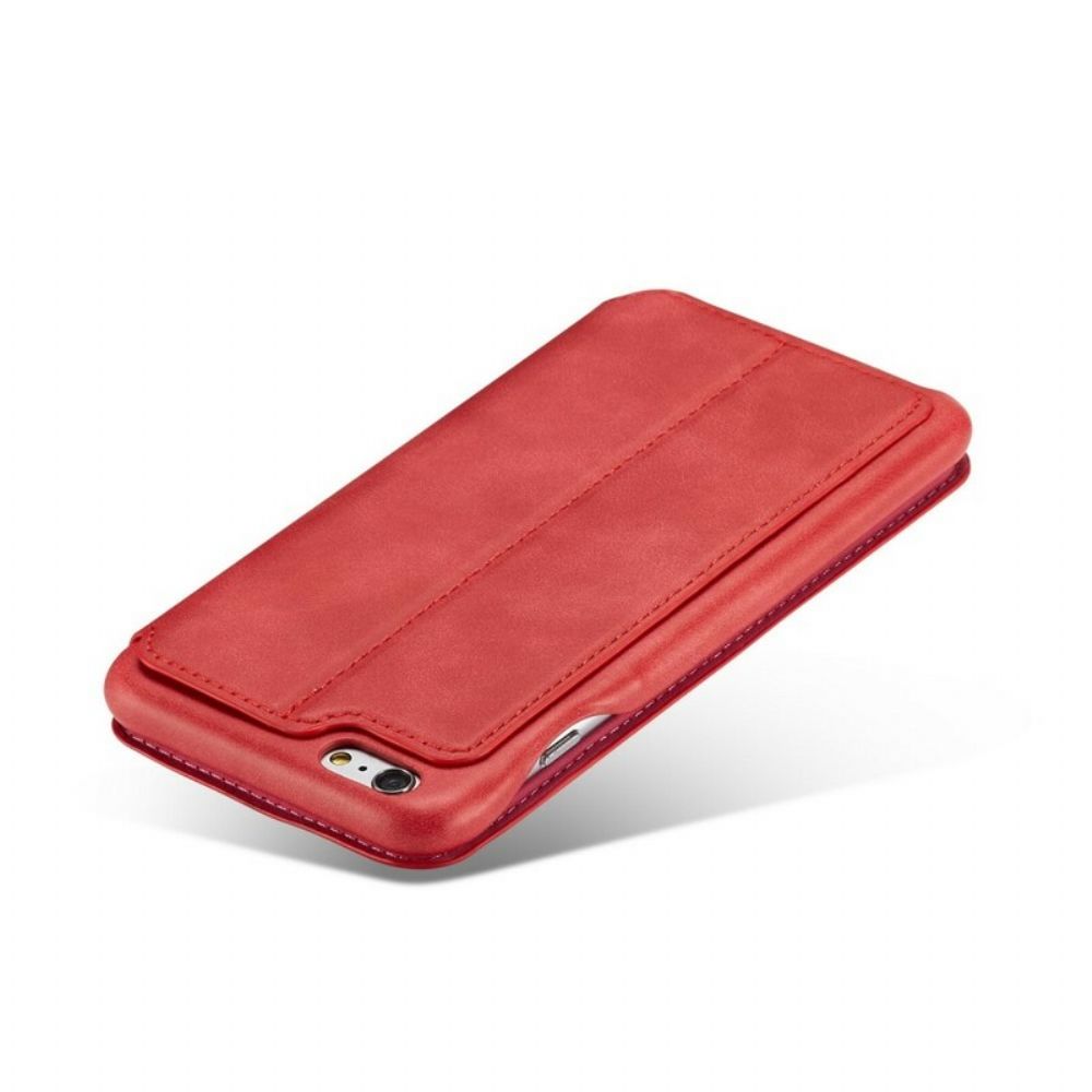 Bescherming Hoesje voor iPhone 6 Plus / 6S Plus Folio-hoesje Lc.imeeke Leereffect