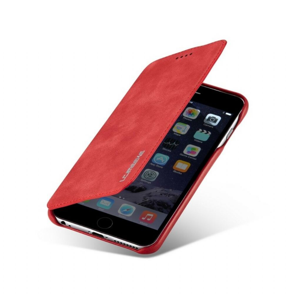 Bescherming Hoesje voor iPhone 6 Plus / 6S Plus Folio-hoesje Lc.imeeke Leereffect