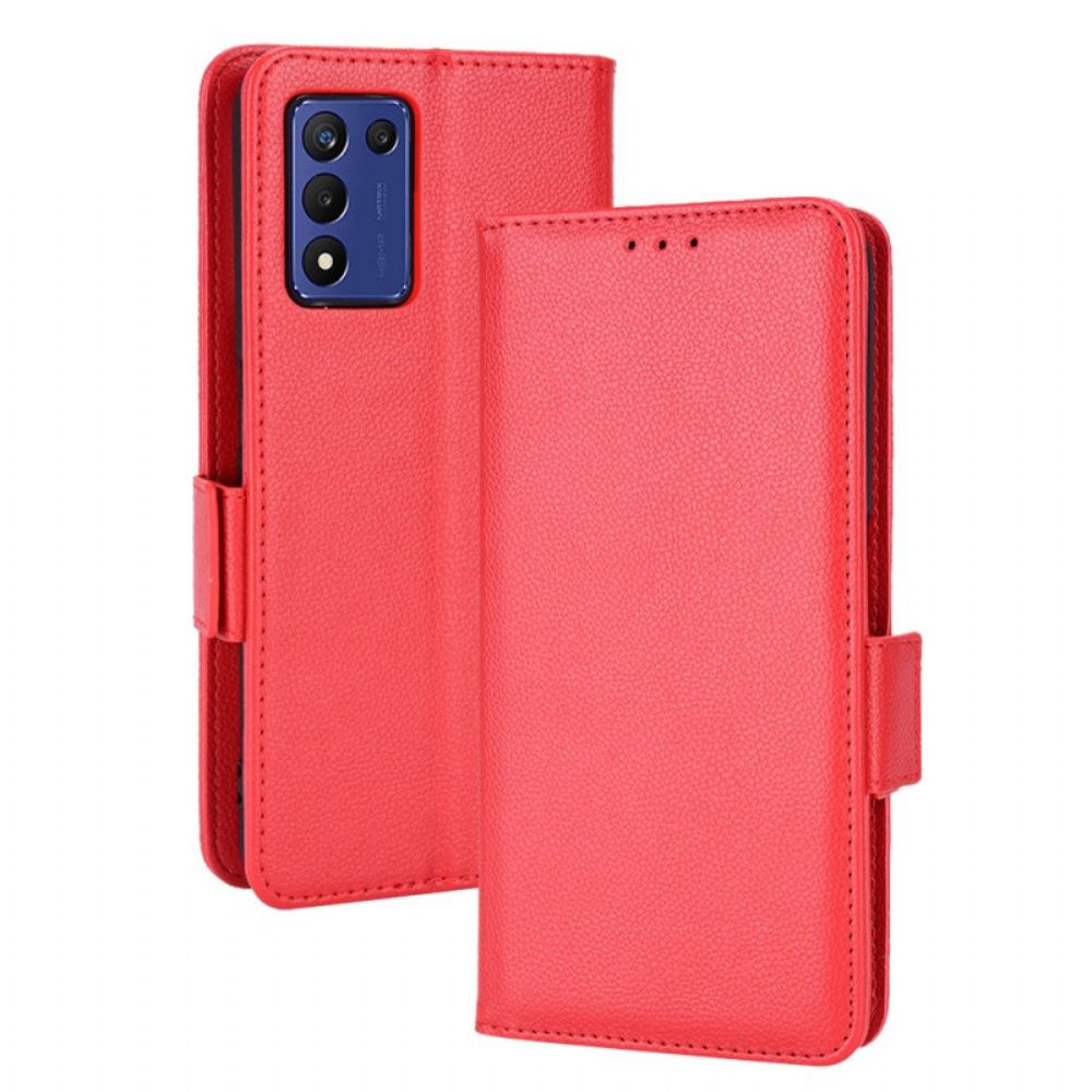 Leren Hoesje voor Realme 9 5G Folio-hoesje Dubbele Nieuwe Kleuren Flap