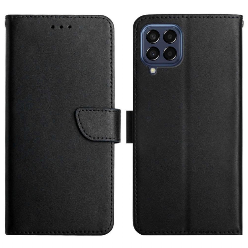 Flip Case voor Samsung Galaxy M33 5G Echt Nappaleer
