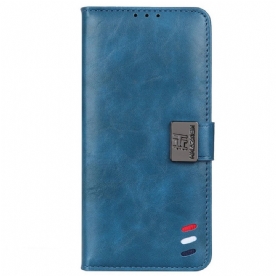 Folio-hoesje voor Samsung Galaxy M33 5G Driekleurige Zilveren Sluiting