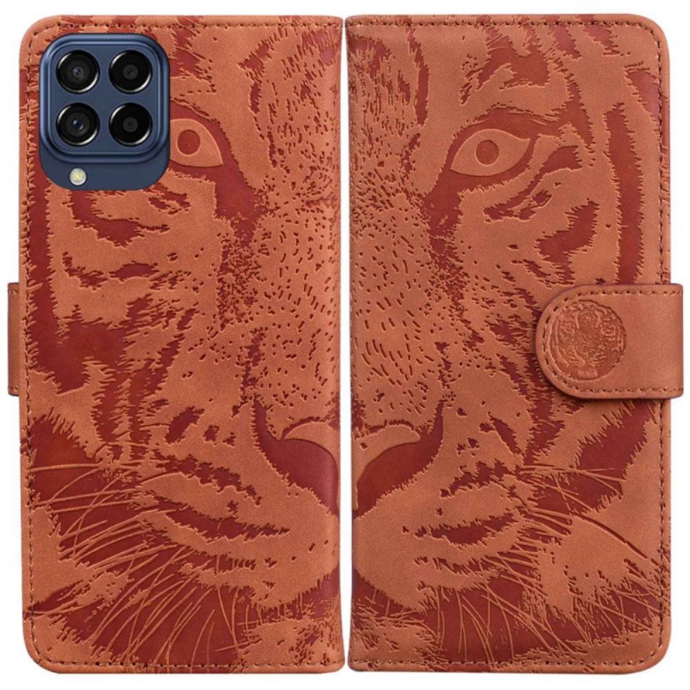 Folio-hoesje voor Samsung Galaxy M33 5G Tijgerafdruk