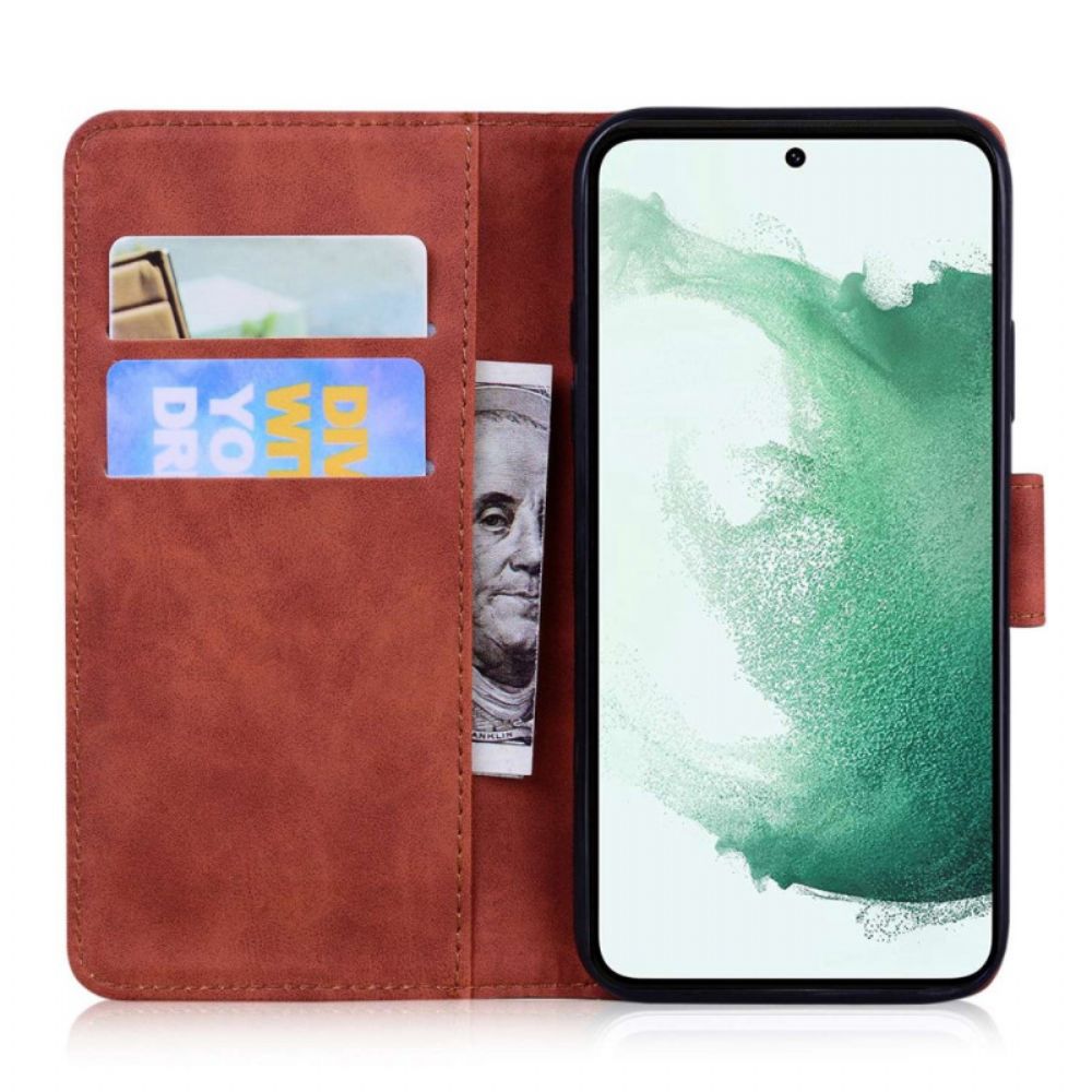 Folio-hoesje voor Samsung Galaxy M33 5G Tijgerafdruk
