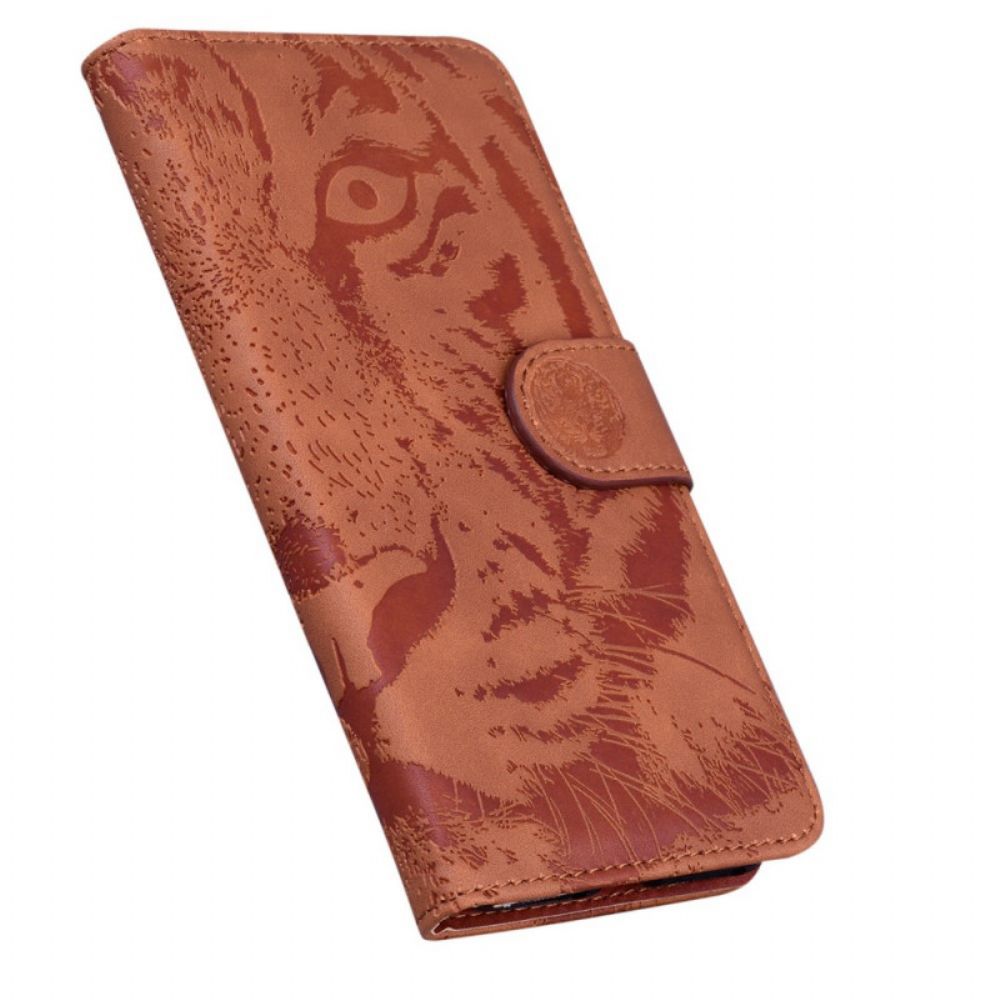 Folio-hoesje voor Samsung Galaxy M33 5G Tijgerafdruk