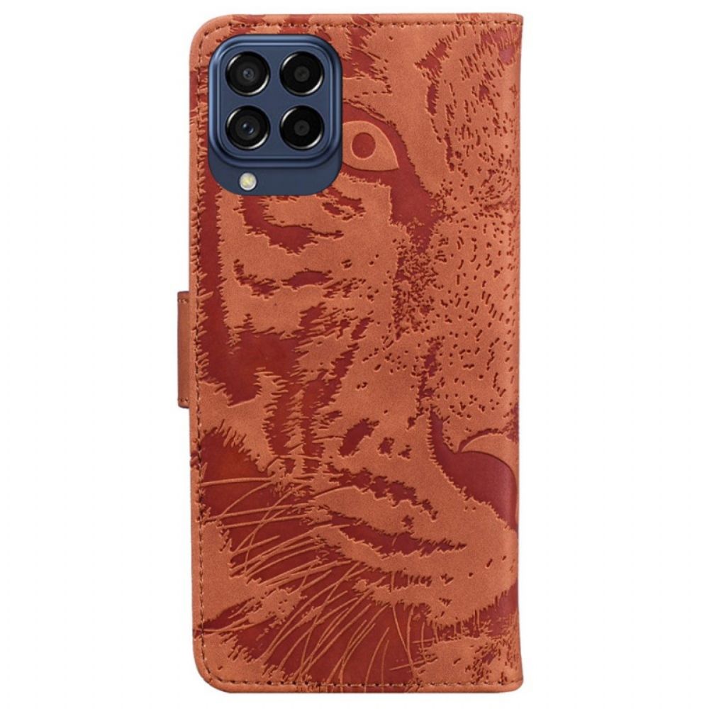 Folio-hoesje voor Samsung Galaxy M33 5G Tijgerafdruk