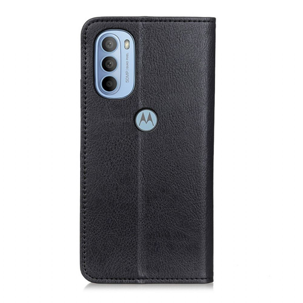 Bescherming Hoesje voor Moto G31 / Moto G41 Folio-hoesje Mat Splitleer