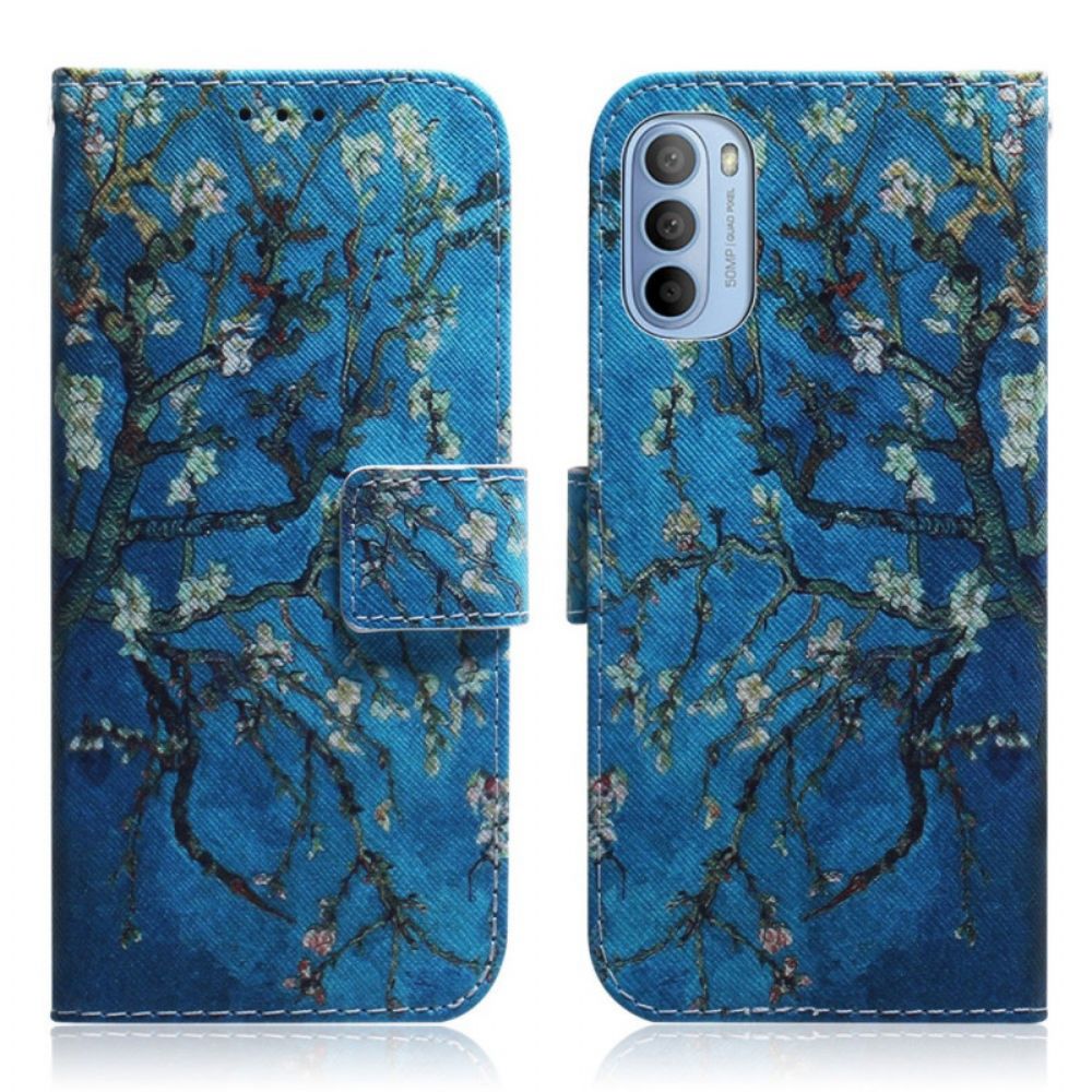 Folio-hoesje voor Moto G31 / Moto G41 Bloeiende Boom