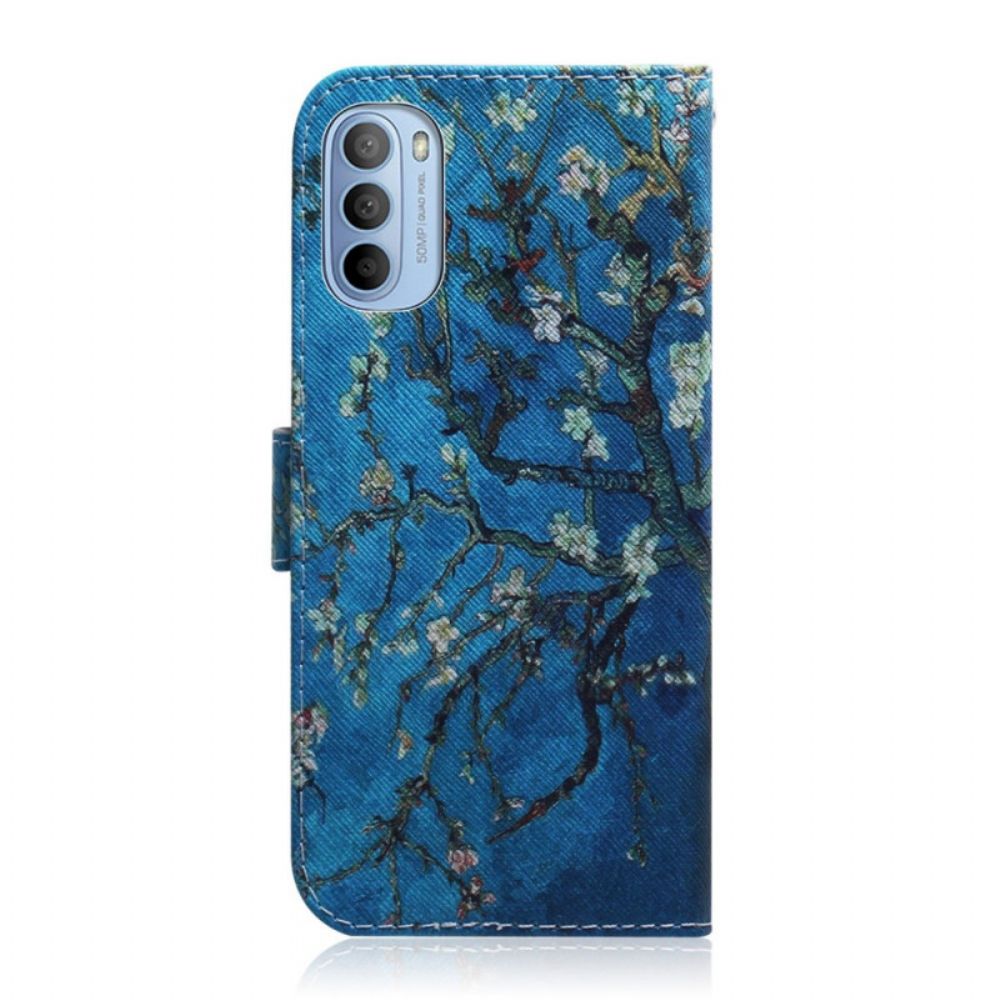 Folio-hoesje voor Moto G31 / Moto G41 Bloeiende Boom
