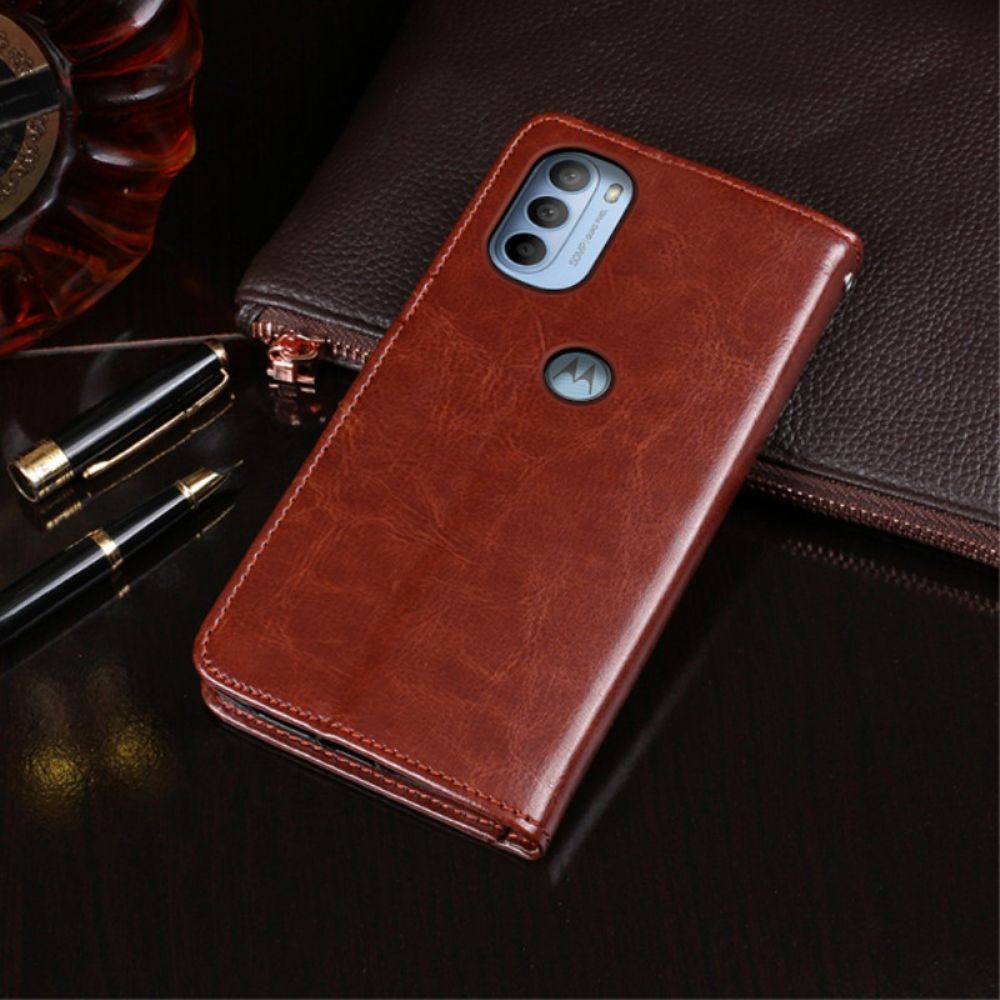 Folio-hoesje voor Moto G31 / Moto G41 Imitatieleer Idewei