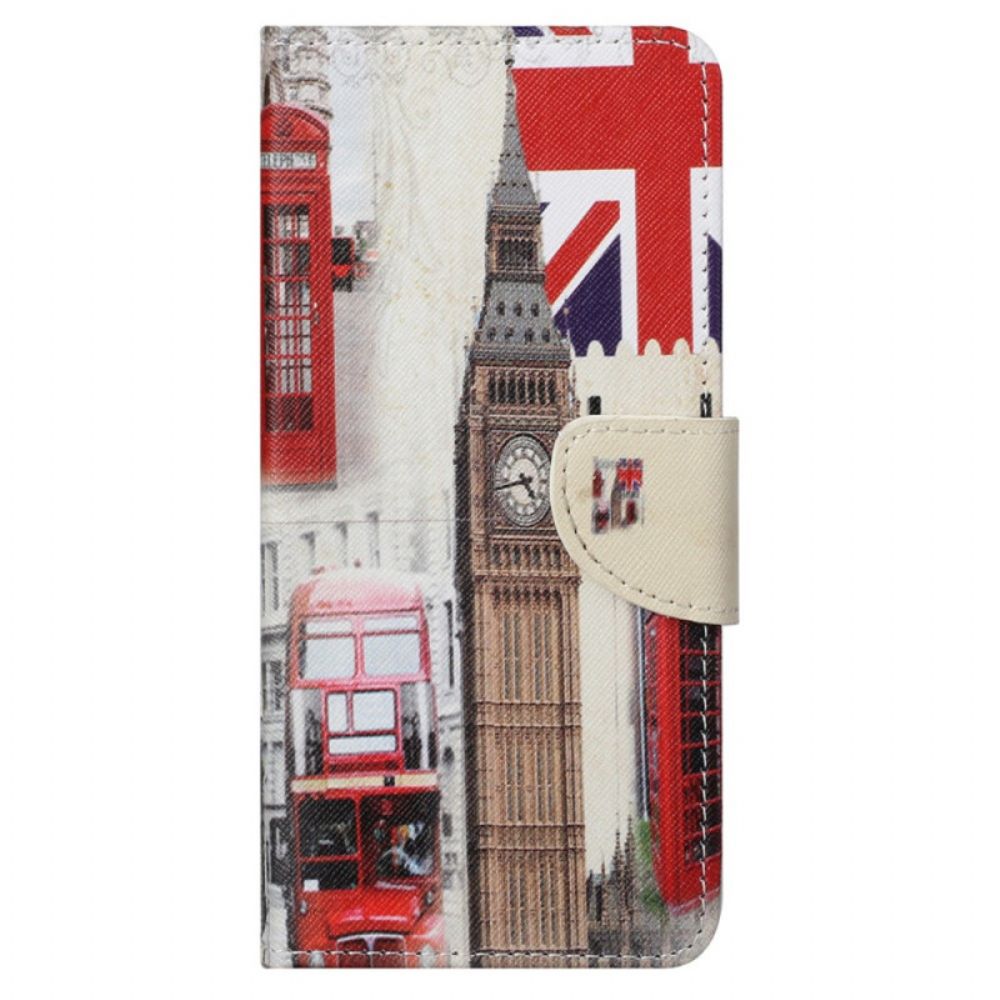 Folio-hoesje voor Moto G31 / Moto G41 Londen Leven