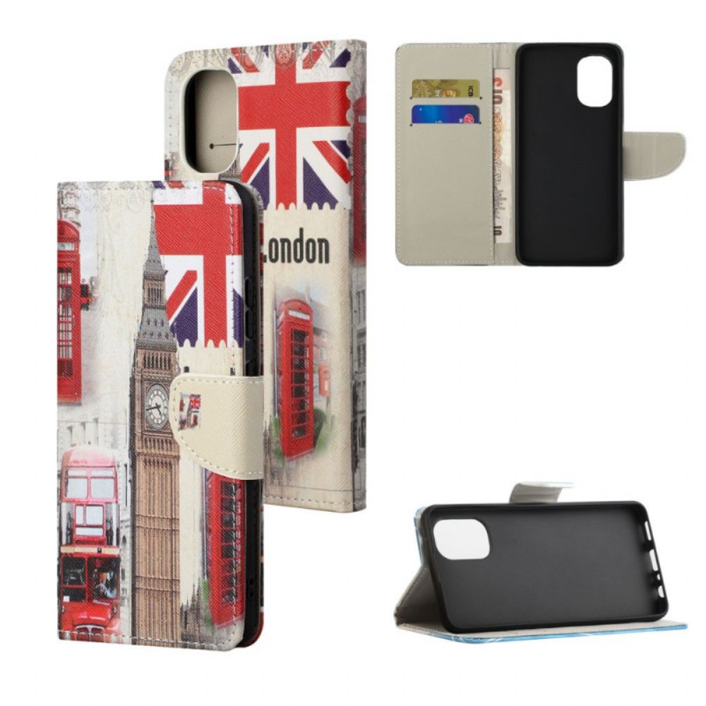 Folio-hoesje voor Moto G31 / Moto G41 Londen Leven