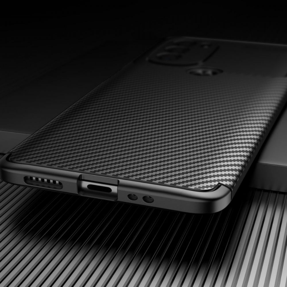 Hoesje voor Moto G31 / Moto G41 Koolstofvezelslang