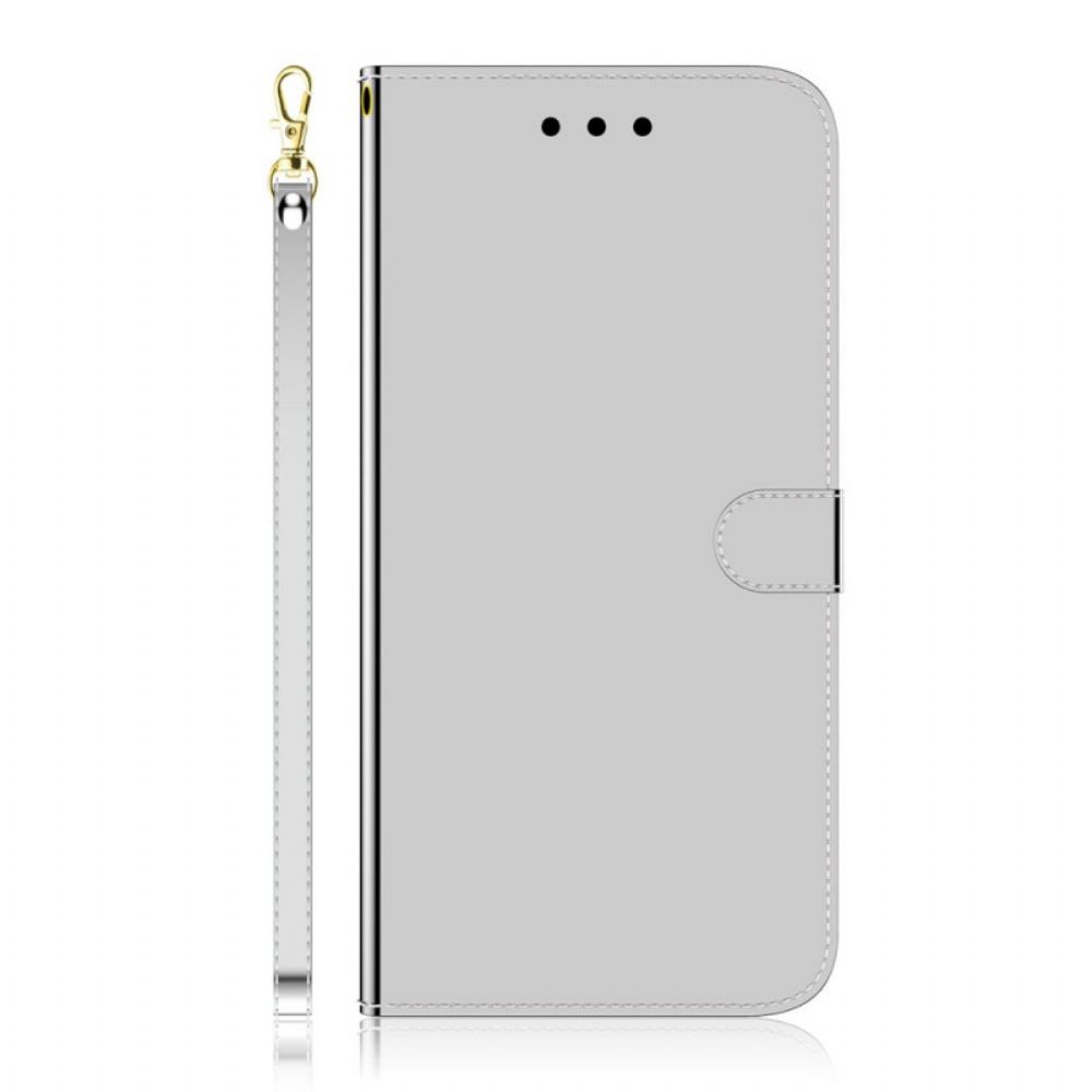 Leren Hoesje voor Moto G31 / Moto G41 Spiegel Van Kunstleer