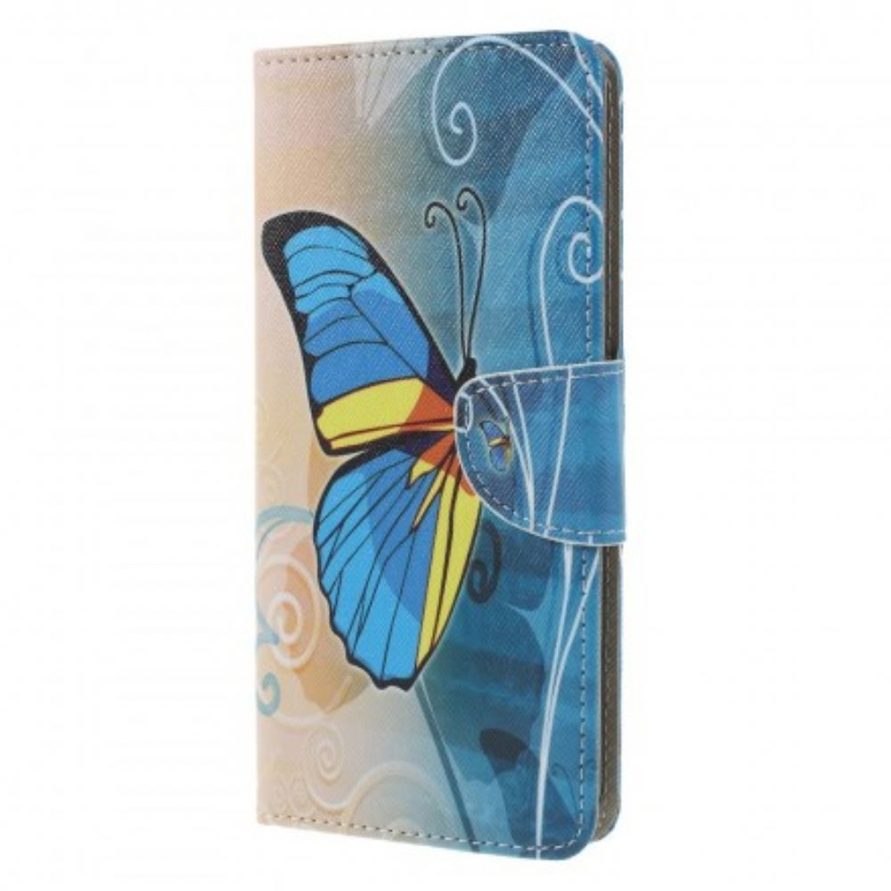 Flip Case voor Samsung Galaxy J6 Plus Vlinders En Bloemen