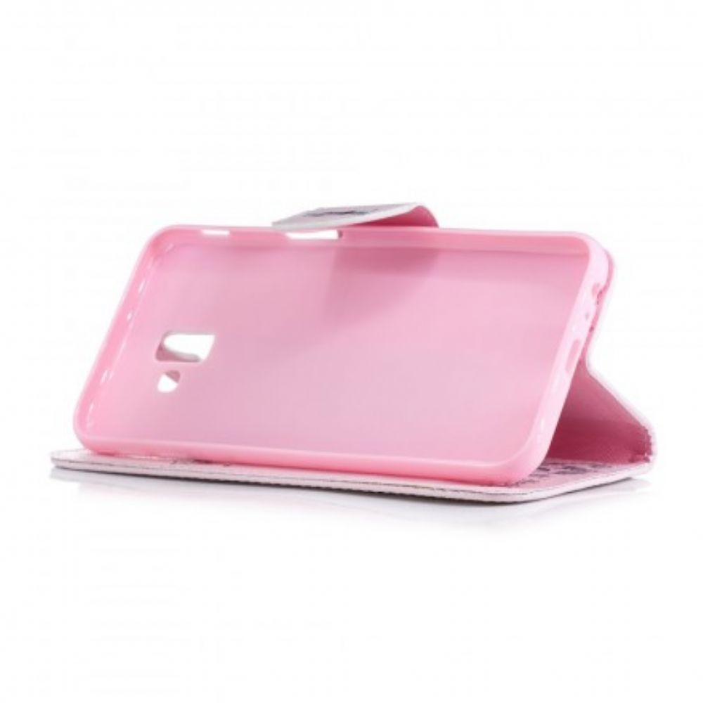 Folio-hoesje voor Samsung Galaxy J6 Plus Nerdy Giraf