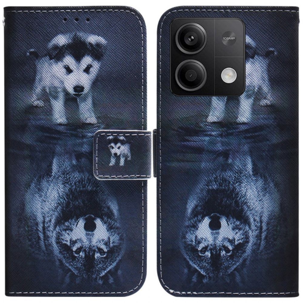 Flip Case Leren Xiaomi Redmi Note 13 5g Puppydroom