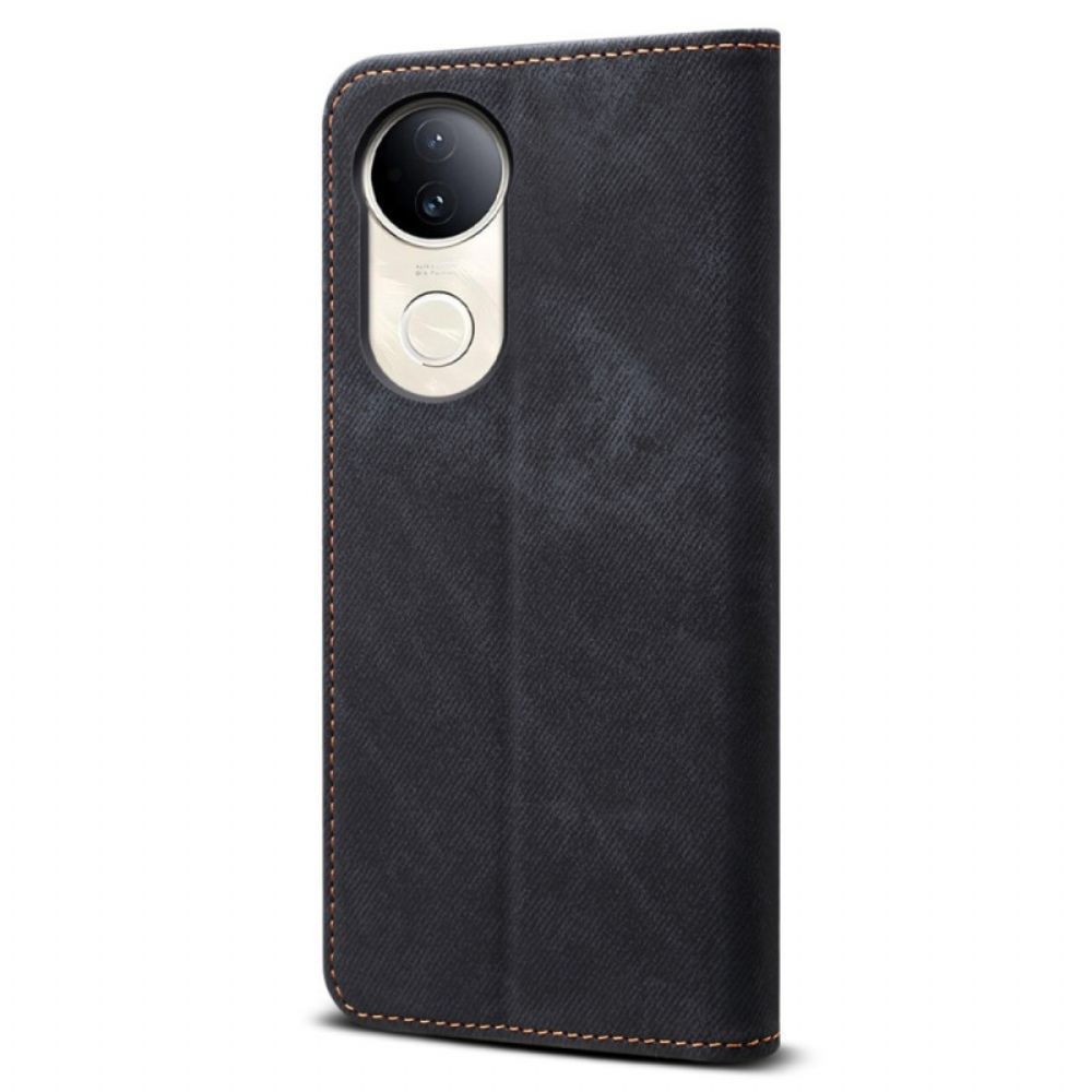 Folio-hoesje Vivo V50 5g Denimstof