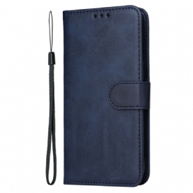 Folio-hoesje Vivo V50 5g Telefoonhoesje Effen Leerlook