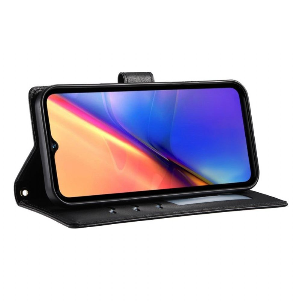 Folio-hoesje Vivo V50 5g Telefoonhoesje Gewatteerd Met Riem En Schouderriem