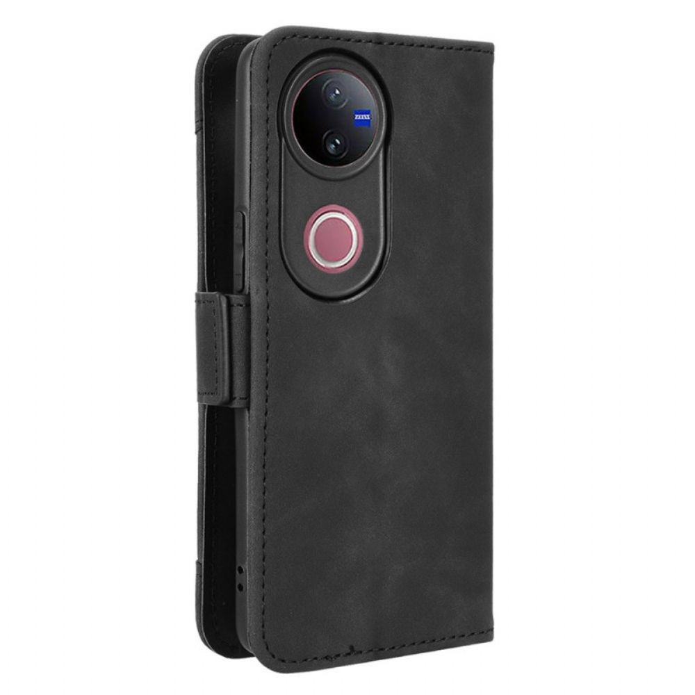 Folio-hoesje Vivo V50 5g Telefoonhoesje Kaarthouder Voor Meerdere Kaarten