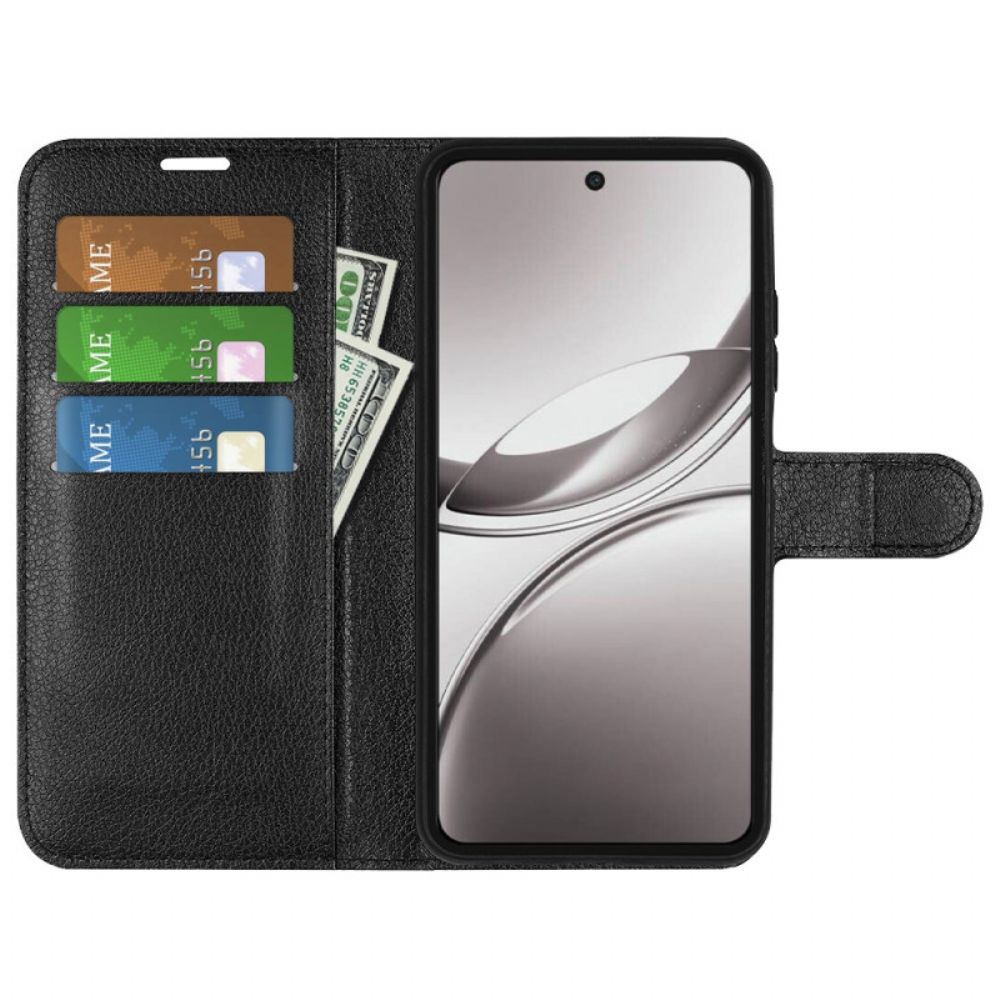 Folio-hoesje Vivo V50 5g Telefoonhoesje Lychee Kunstleer