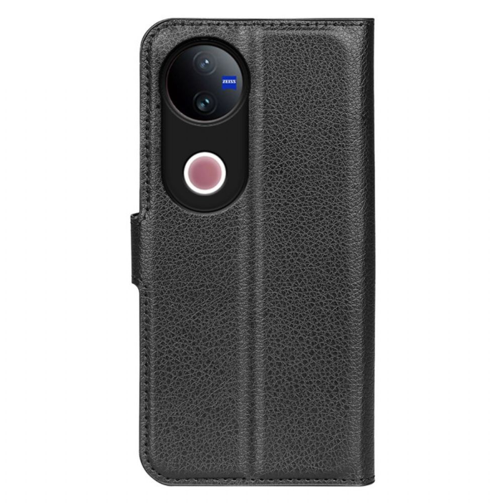 Folio-hoesje Vivo V50 5g Telefoonhoesje Lychee Kunstleer