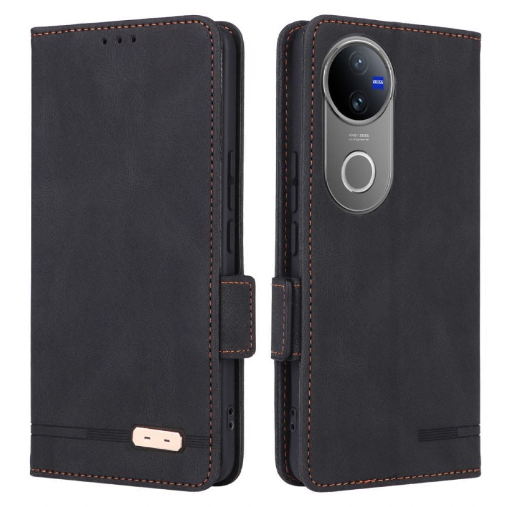 Folio-hoesje Vivo V50 5g Telefoonhoesje Metalen Decoratie