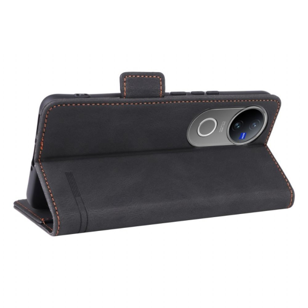 Folio-hoesje Vivo V50 5g Telefoonhoesje Metalen Decoratie