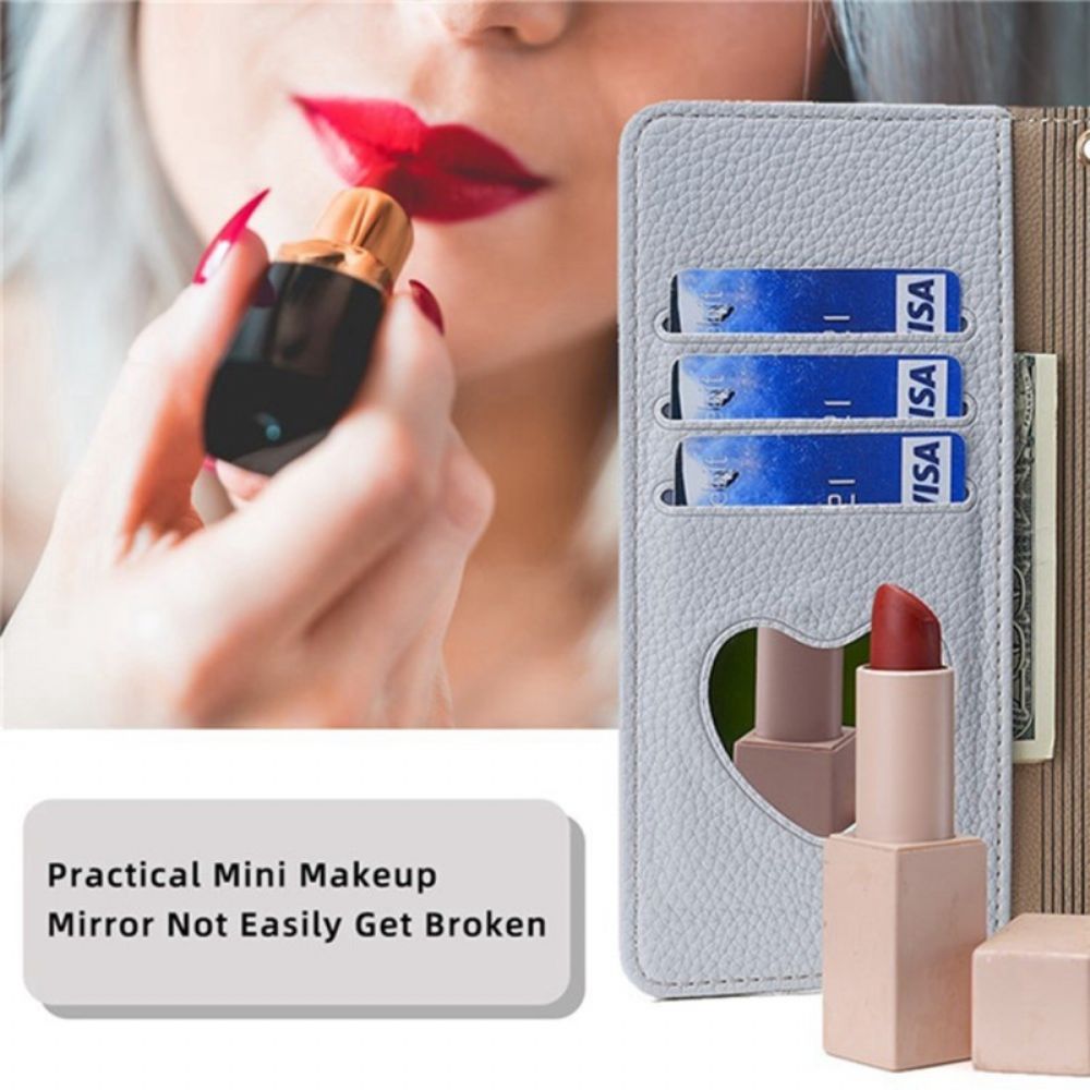 Folio-hoesje Vivo V50 5g Telefoonhoesje Spiegelportemonnee Met Ketting