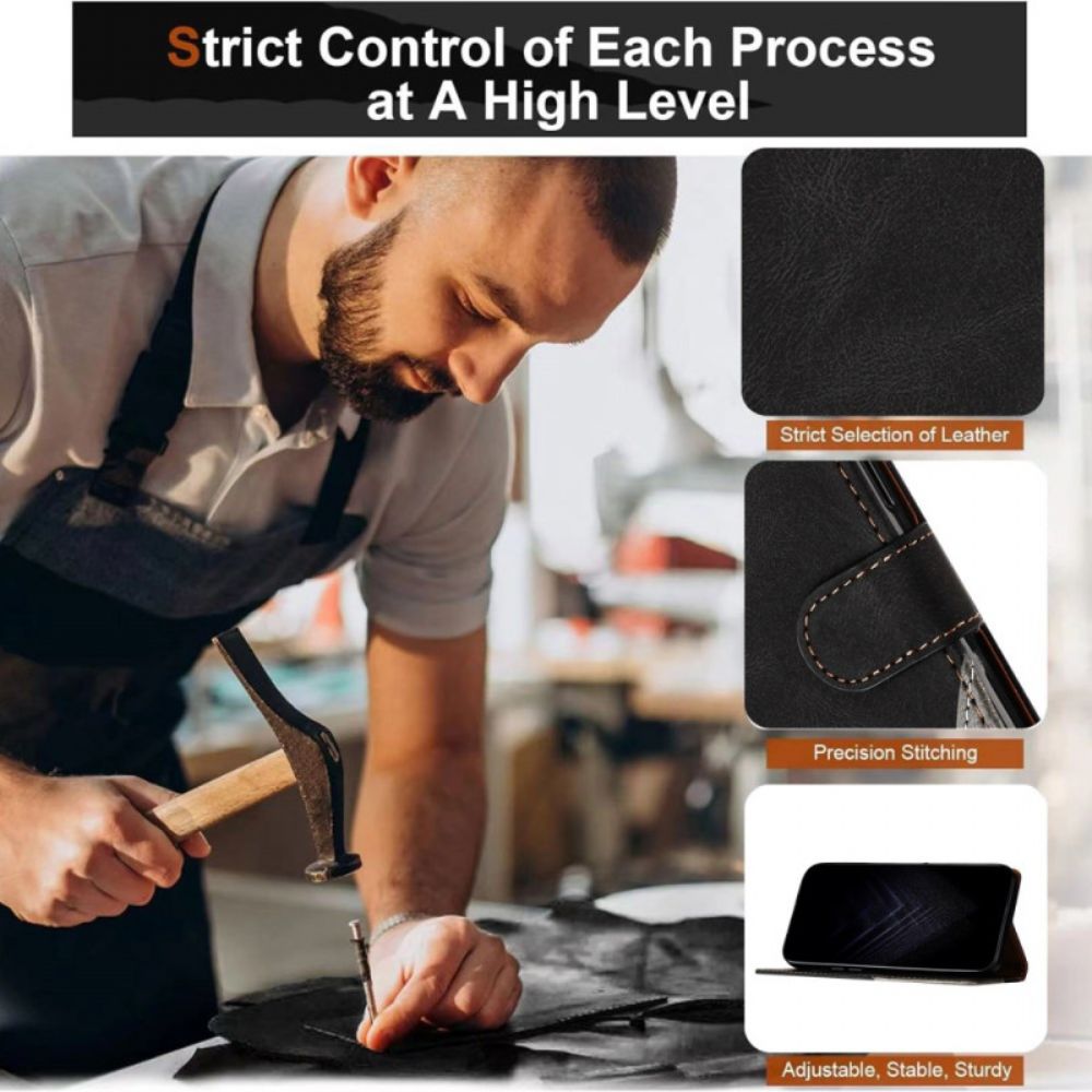 Folio-hoesje Vivo V50 5g Telefoonhoesje Tweekleurig Patroon