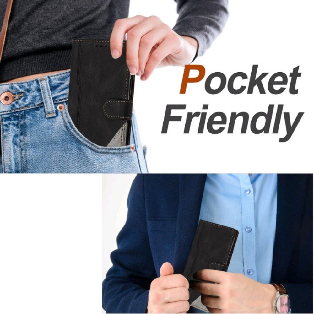 Folio-hoesje Vivo V50 5g Telefoonhoesje Tweekleurig Patroon