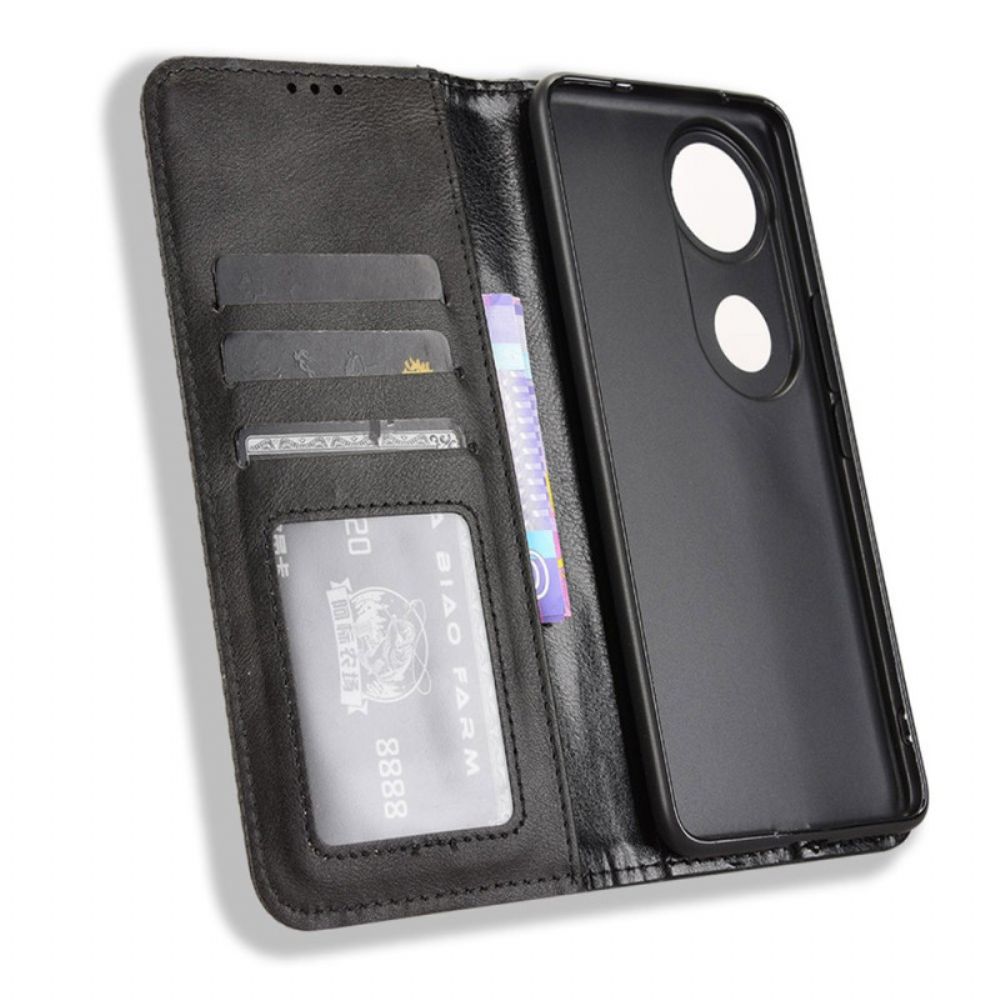 Folio-hoesje Vivo V50 5g Telefoonhoesje Vintage Fries