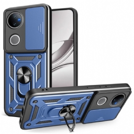Hoesje Vivo V50 5g Schuifbare Cameracover En Steun Bescherming Hoesje