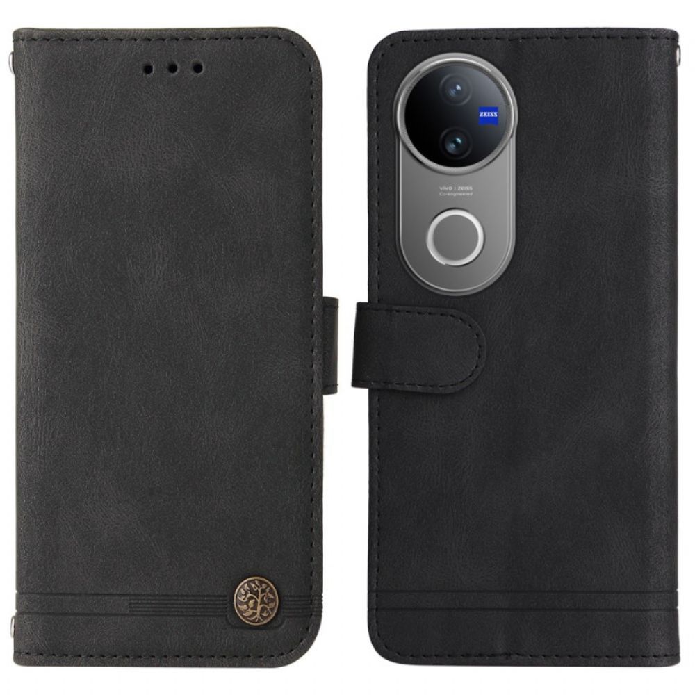 Leren Hoesje Vivo V50 5g Decoratieve Klinknagel