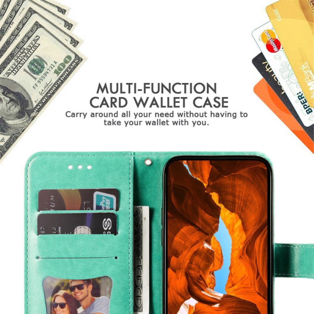 Leren Hoesje Vivo V50 5g Vingerafdruk Mandala