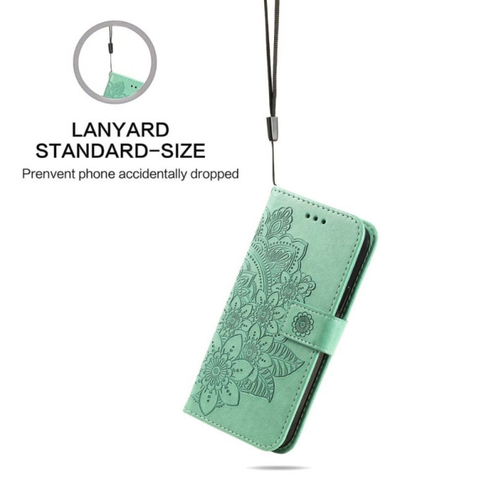 Leren Hoesje Vivo V50 5g Vingerafdruk Mandala