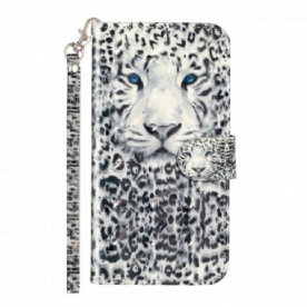 Flip Case voor iPhone XS Max Met Ketting Tiger Light Strap Spots