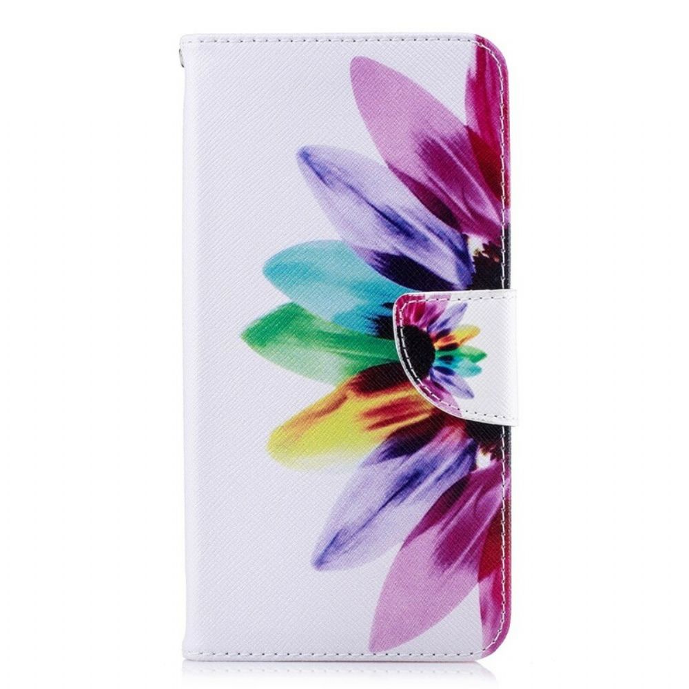 Folio-hoesje voor iPhone XS Max Bloemen Aquarel