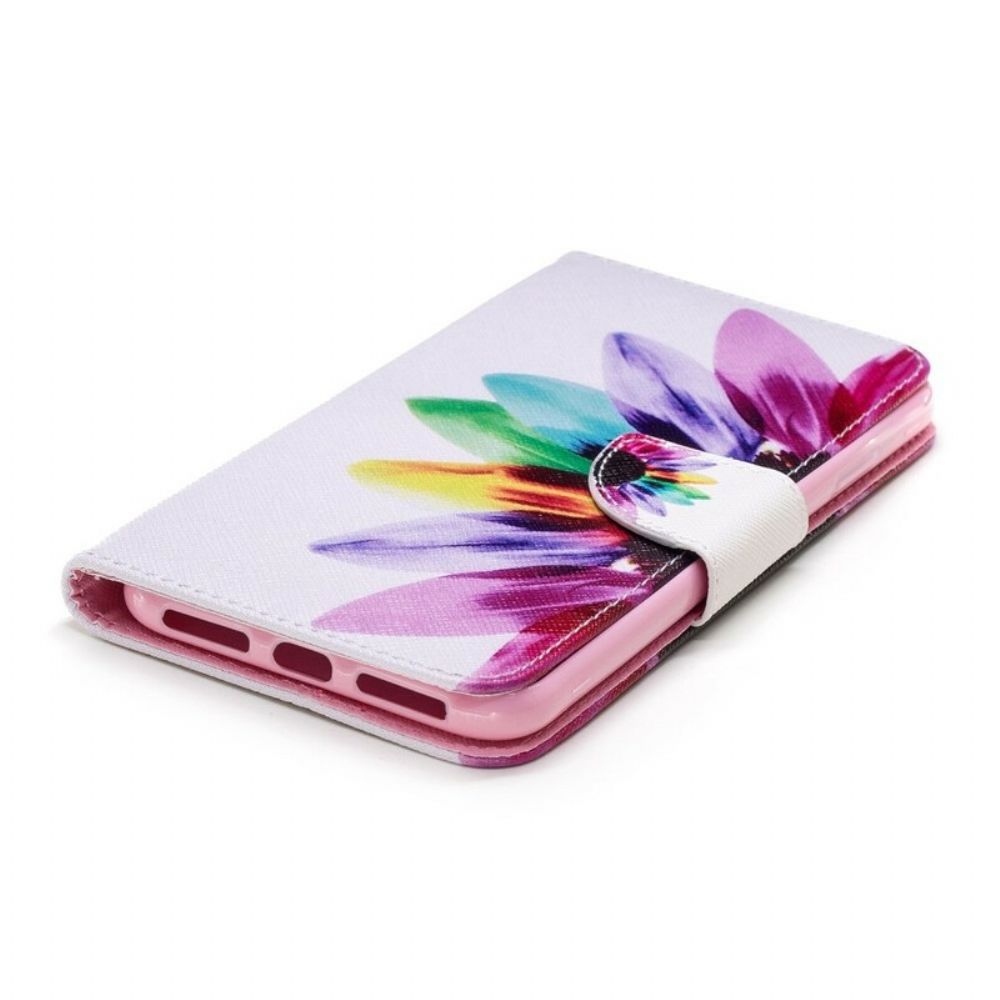 Folio-hoesje voor iPhone XS Max Bloemen Aquarel