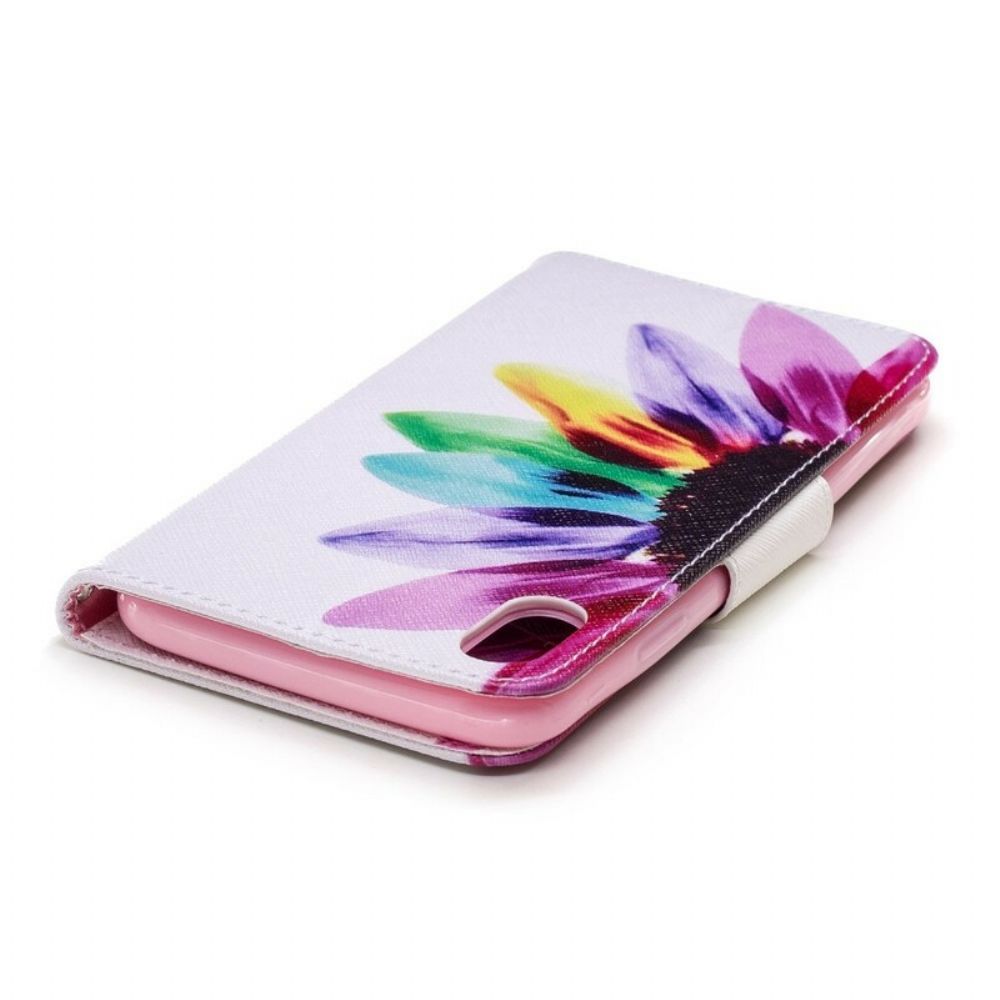Folio-hoesje voor iPhone XS Max Bloemen Aquarel
