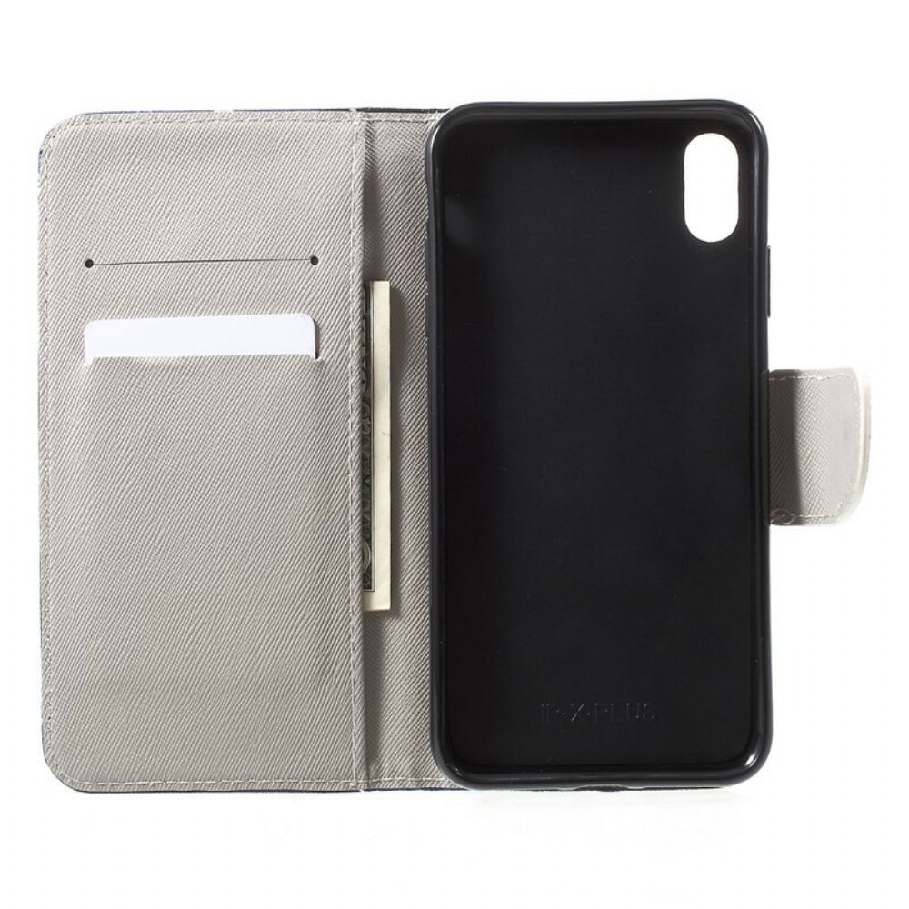 Folio-hoesje voor iPhone XS Max Kleurrijke Vlinder