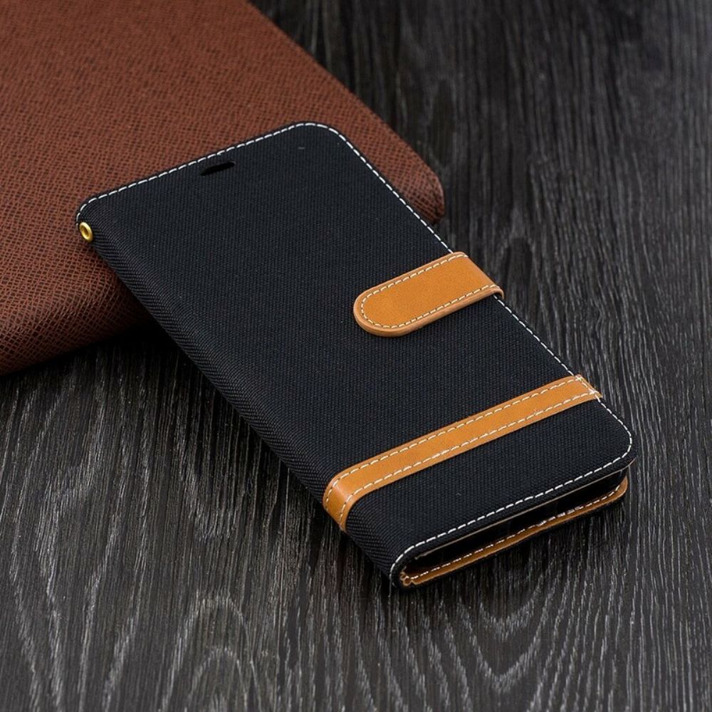 Folio-hoesje voor iPhone XS Max Stof En Leereffect