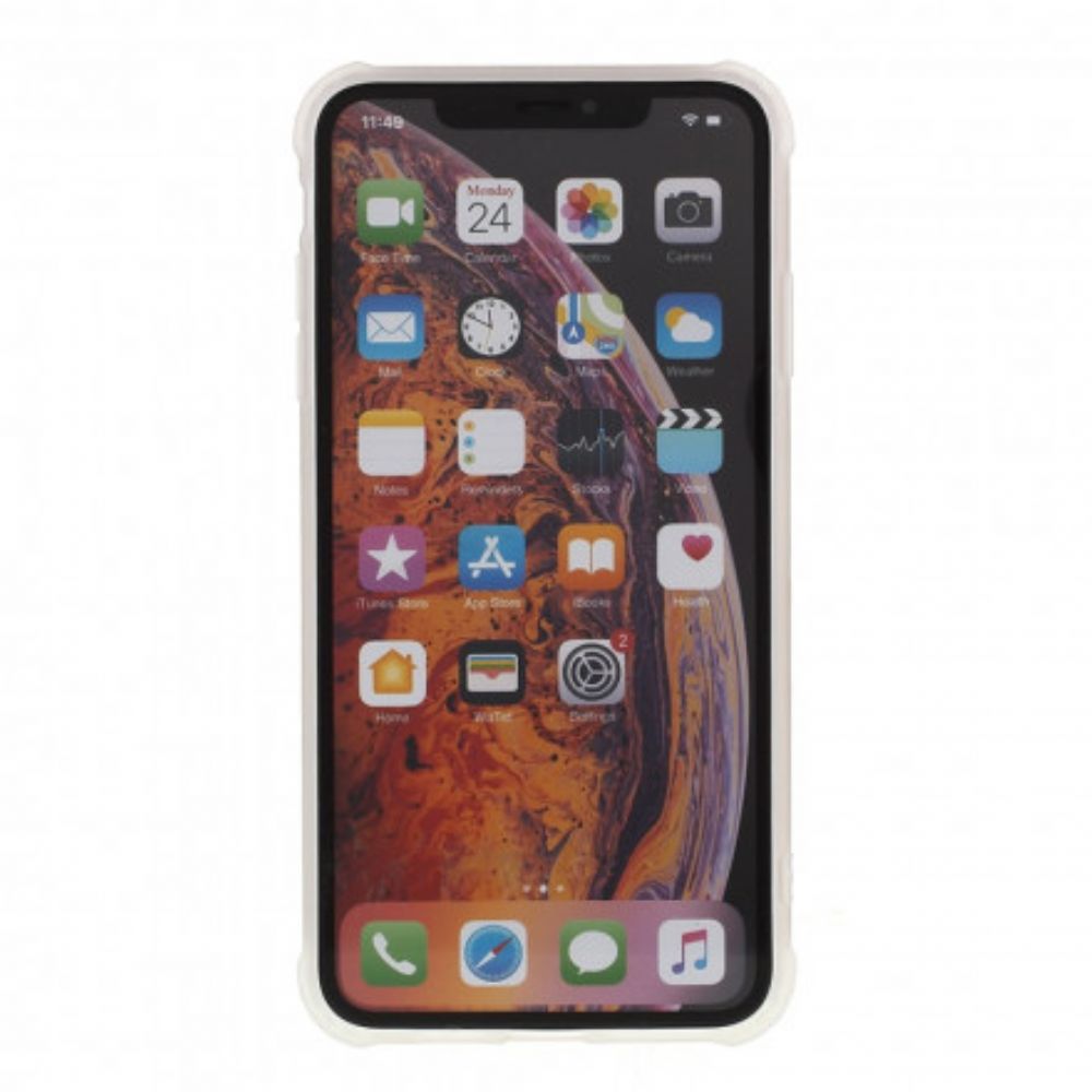 Hoesje voor iPhone XS Max Versterkte Hoeken In Marmerstijl