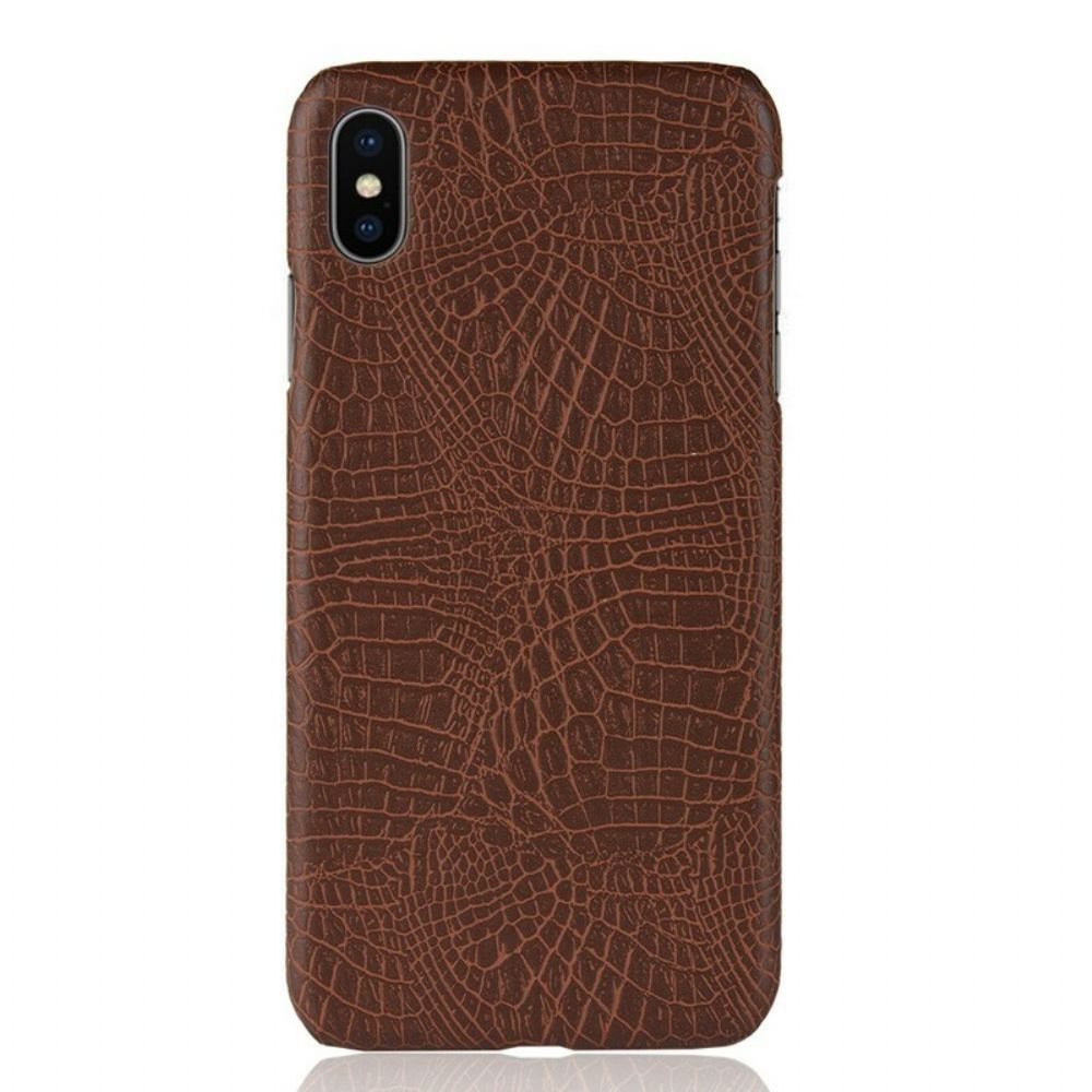 Telefoonhoesje voor iPhone XS Max Krokodillenleereffect
