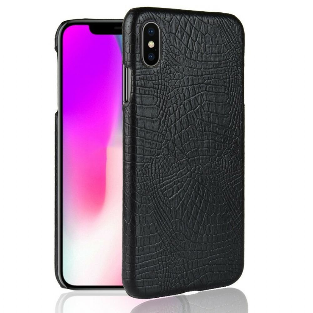 Telefoonhoesje voor iPhone XS Max Krokodillenleereffect