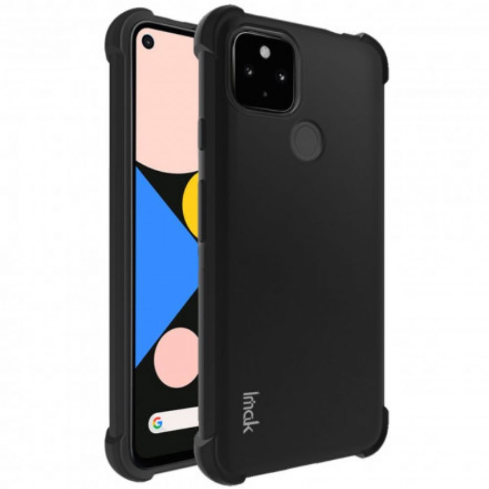 Hoesje voor Google Pixel 5 Flexibele Siliconen Met Film Voor Imak-scherm