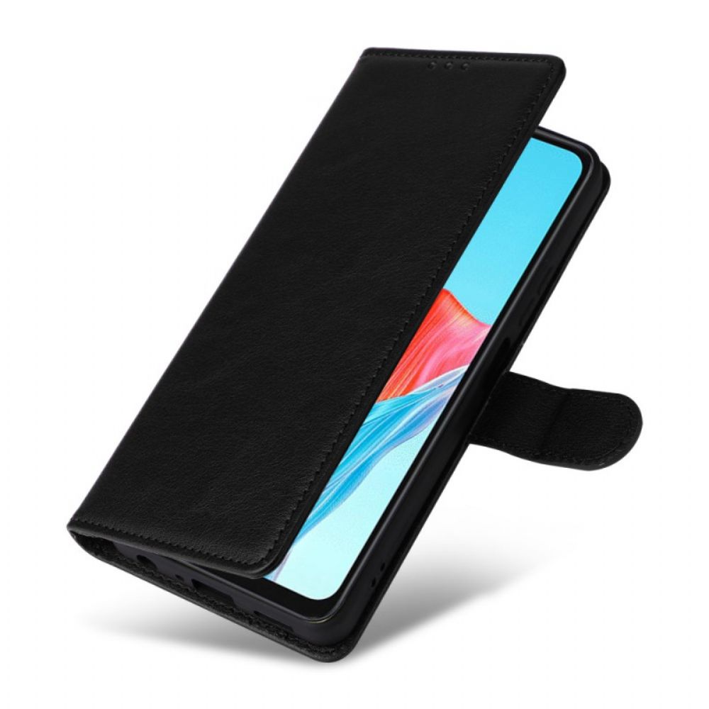 Flip Case Leren Realme C75 Effen Kunstleer