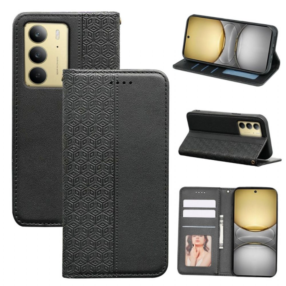 Folio-hoesje Realme C75 Tegel- En Bandfries