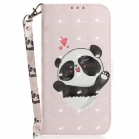 Folio-hoesje Realme C75 Telefoonhoesje Bandje Met Panda-liefde