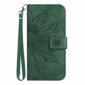 Folio-hoesje Realme C75 Telefoonhoesje Bandje Met Zonnebloemprint